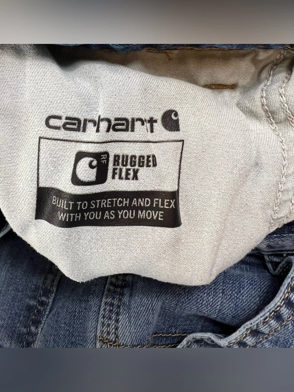 Mens Carhartt Relaxed Rugged Flex Denim Blue Jeans Size 32x34